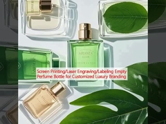 Schermdrukken/lasergraveren/etiketteren lege parfumfles voor op maat gemaakte luxebranding