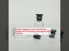 Express verzending Perfume flessen op maat met warm stempelen en injectie blaasvorming