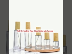 Glasfles met monster