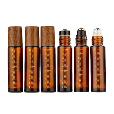 Wood Cover Roller Bottle 10ml Portable Scales Spray Travel Cosmetics Dropfunction